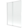 Mexen Fox vanová obrazovka dvoukřídlá posuvná 120 x 150 cm, průhledná, bílá - 891-120-002-20-00