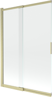 Mexen Fox dvoukřídlová sprchová zástěna posuvná 120 x 150 cm, transparentní, kartáčované zlaté - 891-120-002-55-00
