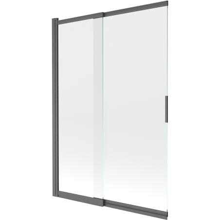 Mexen Fox sprchová zástěna 2-křídlová posuvná 120 x 150 cm, transparentní, gun gray kartáčovaný - 891-120-002-66-00