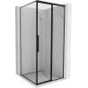 Mexen Rox sprchový kout posuvný pravý 90 x 90 cm, černý rám, černý - 8C2-090-090-70-70-P