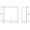 Mexen X-Wall-R nástěnná nika s přírubou 30 x 30 cm, kartáčovaná měď - 19C0303010
