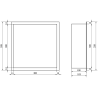 Mexen X-Wall-R zapuštěná polička s límcem 30 x 30 cm, gun grey kartáčovaný - 19E0303010