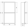 Mexen X-Wall-R nástěnná polička s límcem a policí 60 x 30 cm, kartáčovaná měď - 19C0603010S