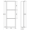 Mexen X-Wall-R vestavěná polička s límcem a policí 90 x 30 cm, kartáčovaná měď - 19C0903010S