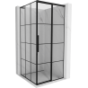 Mexen Rox L sprchový kout posuvný pravý 95 x 95 cm, černá mřížka, černá - 8C2L-095-095-70-77-P