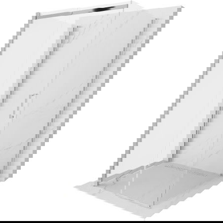 Mexen Omega-3S sprchový kout 3-stěnný, posuvný 100 x 100 cm, transparentní, chrom - 825-100-100-01-00-3S