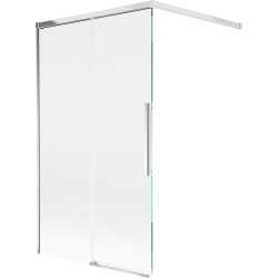 Mexen Rox vanová zástěna 2-křídlová posuvná 140 x 150 cm, transparentní, chrom - 8C9-140-003-01-00