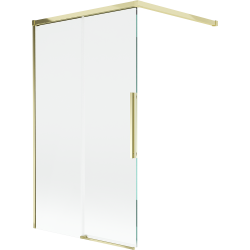 Mexen Rox vanová zástěna 2-křídlová posuvná 100 x 150 cm, transparentní, zlatá - 8C9-100-003-50-00