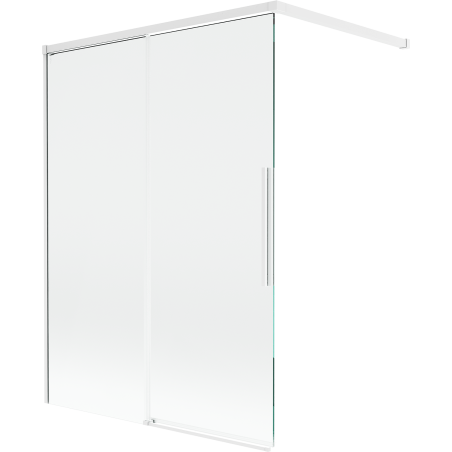 Mexen Rox vanová zástěna dvoukřídlá posuvná 120 x 150 cm, transparentní, bílá - 8C9-120-003-20-00