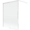 Mexen Rox vanová zástěna dvoukřídlá posuvná 120 x 150 cm, transparentní, bílá - 8C9-120-003-20-00