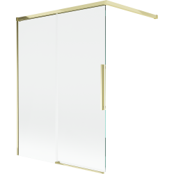 Mexen Rox vanová zástěna, 2-křídlá, posuvná, 120 x 150 cm, transparentní, zlatá - 8C9-120-003-50-00