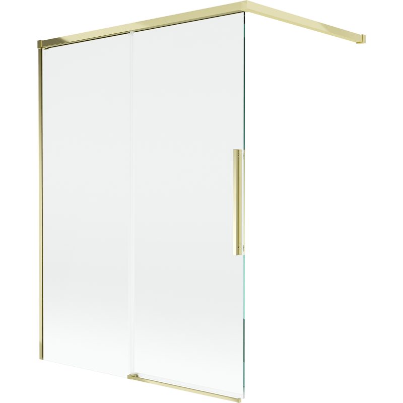 Mexen Rox vanová zástěna, 2-křídlá, posuvná, 120 x 150 cm, transparentní, zlatá - 8C9-120-003-50-00