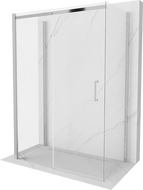 Mexen Omega-3S sprchový kout 3-stěnný, posuvný 140 x 80 cm, transparentní, chrom - 825-140-080-01-00-3S