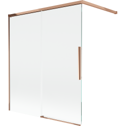 Mexen Rox dvoukřídlé sprchové dveře posuvné 140 x 150 cm, transparentní, růžové zlato - 8C9-140-003-60-00