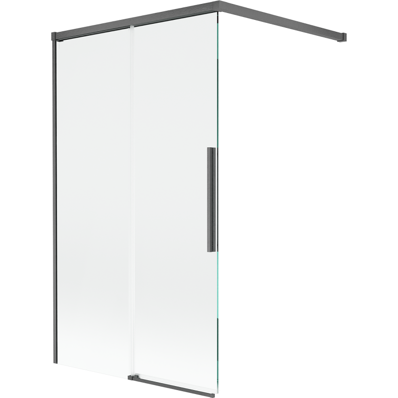 Mexen Rox sprchová zástěna dvoudílná posuvná 100 x 150 cm, transparentní, kartáčovaná gun gray - 8C9-100-003-66-00