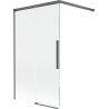 Mexen Rox sprchová zástěna dvoudílná posuvná 100 x 150 cm, transparentní, kartáčovaná gun gray - 8C9-100-003-66-00