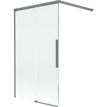 Mexen Rox vanová zástěna dvoukřídlá posuvná 100 x 150 cm, transparentní, gun metal - 8C9-100-003-95-00