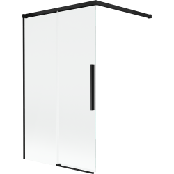 Mexen Rox vanová zástěna 2-dveřová posuvná 100 x 150 cm, transparentní, černá - 8C9-100-003-70-00