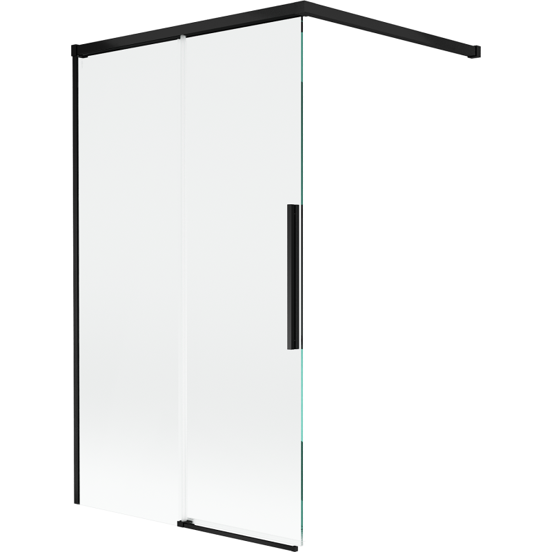 Mexen Rox vanová zástěna 2-dveřová posuvná 100 x 150 cm, transparentní, černá - 8C9-100-003-70-00