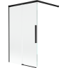 Mexen Rox vanová zástěna 2-dveřová posuvná 100 x 150 cm, transparentní, černá - 8C9-100-003-70-00