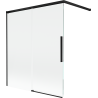 Mexen Rox vanová zástěna 2křídlová posuvná 140 x 150 cm, transparentní, černá - 8C9-140-003-70-00