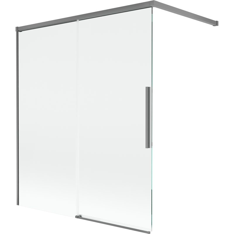 Mexen Rox vanová zástěna 2-křídlová posuvná 120 x 150 cm, transparentní, gun metal - 8C9-120-003-95-00