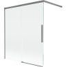 Mexen Rox vanová zástěna 2-křídlá posuvná 140 x 150 cm, transparentní, gun metal - 8C9-140-003-95-00