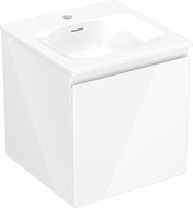 Mexen Orio koupelnová skříňka 45 cm s umyvadlem Vela, 1 zásuvka, bílý lesk - 91A10-04547-1-BF00-W23M00