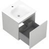 Mexen Orio koupelnová skříňka 45 cm s umyvadlem Vela, 1 zásuvka, šedá mat/bílá mat - 91A10-04547-1-BF62-W23M01