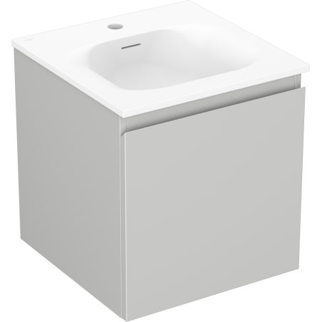 Mexen Orio koupelnová skříňka 45 cm s umyvadlem Vela, 1 zásuvka, šedá mat/bílá mat - 91A10-04547-1-BF62-W23M01