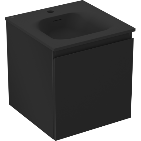 Mexen Orio koupelnová skříňka 45 cm s umyvadlem Vela, 1 zásuvka, černá matná - 91A10-04547-1-BF71-W23M71