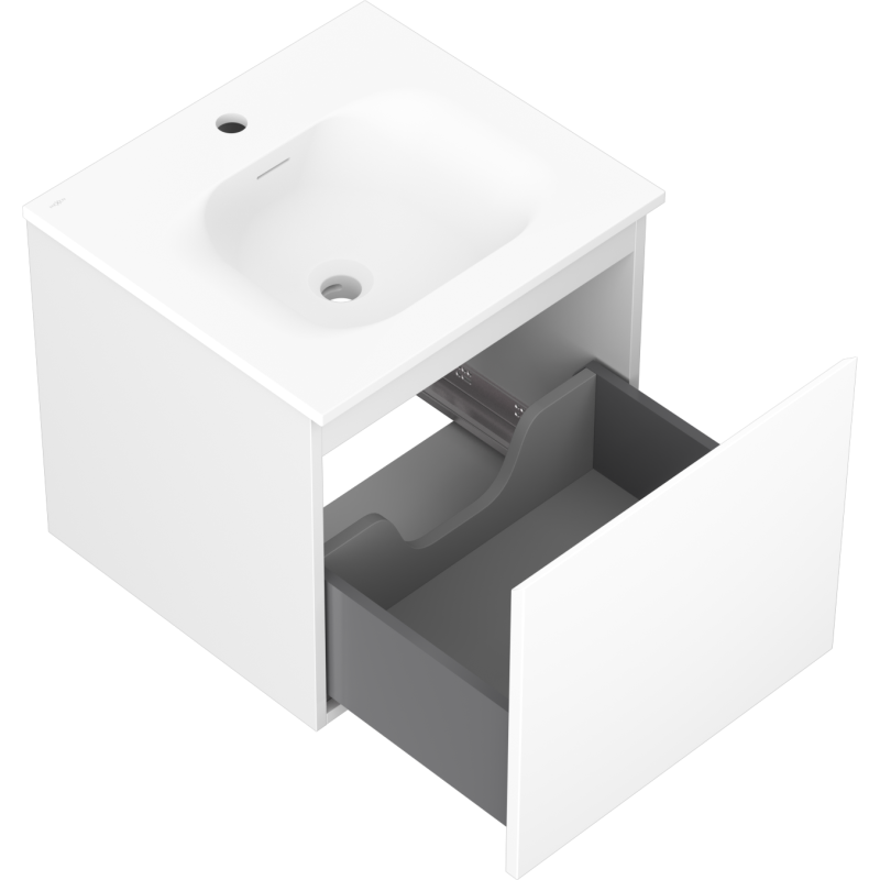 Mexen Orio koupelnová skříňka 50 cm s umyvadlem Vela, 1 zásuvka, bílá mat - 91A10-05047-1-BF01-W23M01