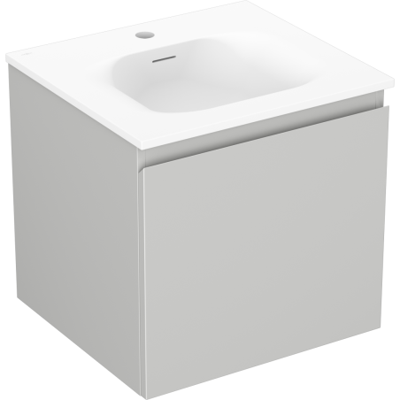 Mexen Orio koupelnová skříňka 50 cm s umyvadlem Vela, 1 zásuvka, šedá matná/bílá matná - 91A10-05047-1-BF62-W23M01