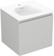 Mexen Orio koupelnová skříňka 50 cm s umyvadlem Vela, 1 zásuvka, šedá matná/bílá matná - 91A10-05047-1-BF62-W23M01