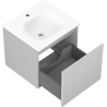 Mexen Orio koupelnová skříňka 50 cm s umyvadlem Vela, 1 zásuvka, šedá matná/bílá matná - 91A10-05047-1-BF62-W23M01