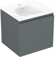 Mexen Orio koupelnová skříňka 50 cm s umyvadlem Vela, 1 zásuvka, grafit mat/bílá mat - 91A10-05047-1-BF66-W23M01