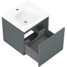 Mexen Orio koupelnová skříňka 50 cm s umyvadlem Vela, 1 zásuvka, grafit mat/bílá mat - 91A10-05047-1-BF66-W23M01