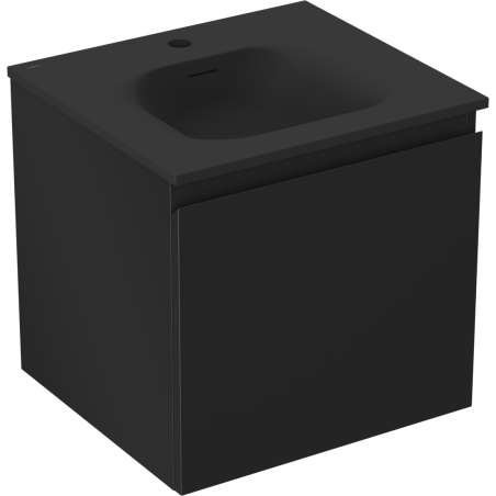 Mexen Orio koupelnová skříňka 50 cm s umyvadlem Vela, 1 zásuvka, černá mat - 91A10-05047-1-BF71-W23M71