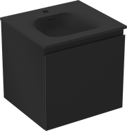 Mexen Orio koupelnová skříňka 50 cm s umyvadlem Vela, 1 zásuvka, černá mat - 91A10-05047-1-BF71-W23M71