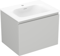 Mexen Orio koupelnová skříňka 60 cm s umyvadlem Vela, 1 zásuvka, šedá matná/bílá matná - 91A10-06047-1-BF62-W23M01