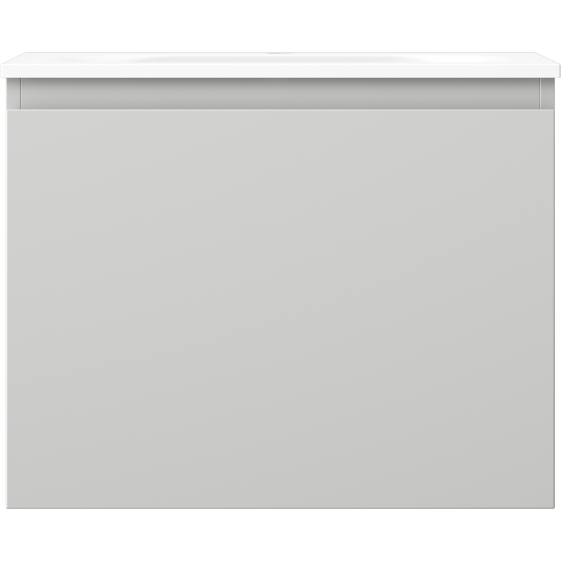Mexen Orio koupelnová skříňka 60 cm s umyvadlem Vela, 1 zásuvka, šedá matná/bílá matná - 91A10-06047-1-BF62-W23M01