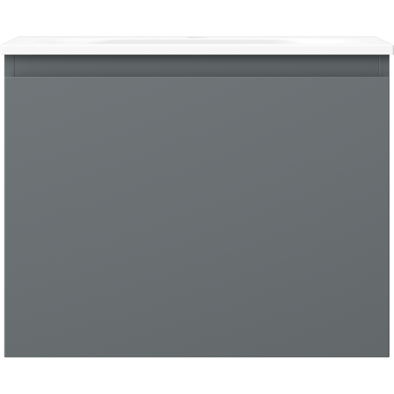 Mexen Orio koupelnová skříňka 60 cm s umyvadlem Vela, 1 zásuvka, grafit mat/bílá mat - 91A10-06047-1-BF66-W23M01