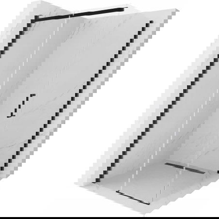 Mexen Omega sprchový kout posuvný 100 x 100 cm, transparentní, černý - 825-100-100-70-00