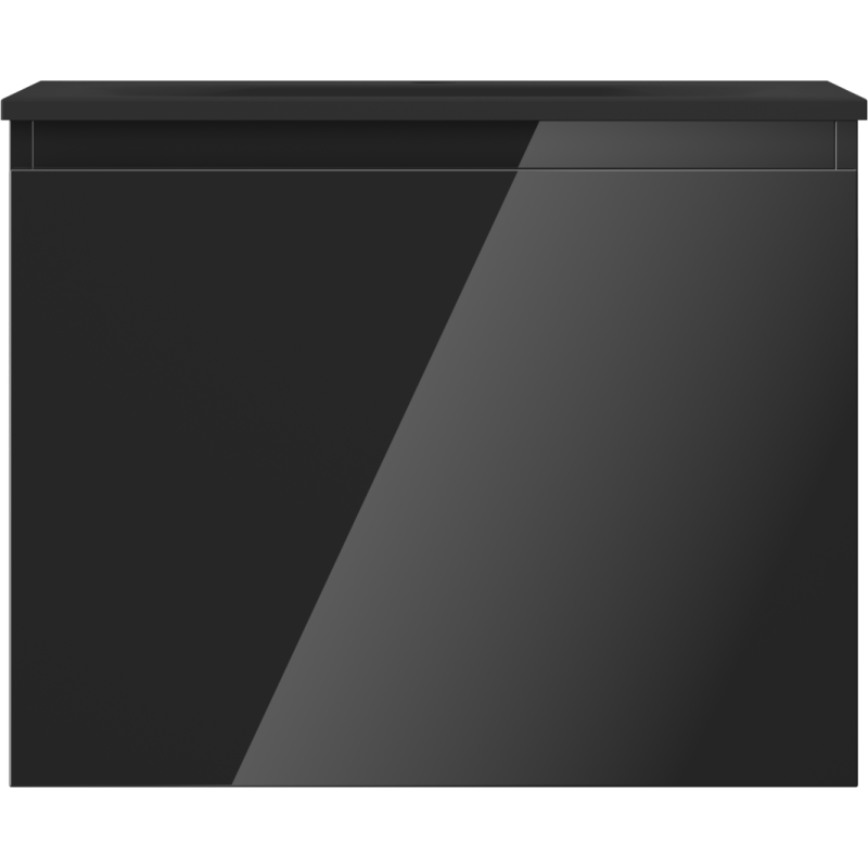 Mexen Orio koupelnová skříňka 60 cm s umyvadlem Vela, 1 šuplík, černý lesk/černý mat - 91A10-06047-1-BF70-W23M71