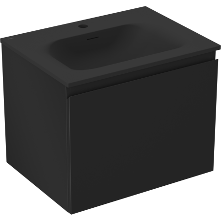 Mexen Orio koupelnová skříňka 60 cm s umyvadlem Vela, 1 zásuvka, černá mat - 91A10-06047-1-BF71-W23M71