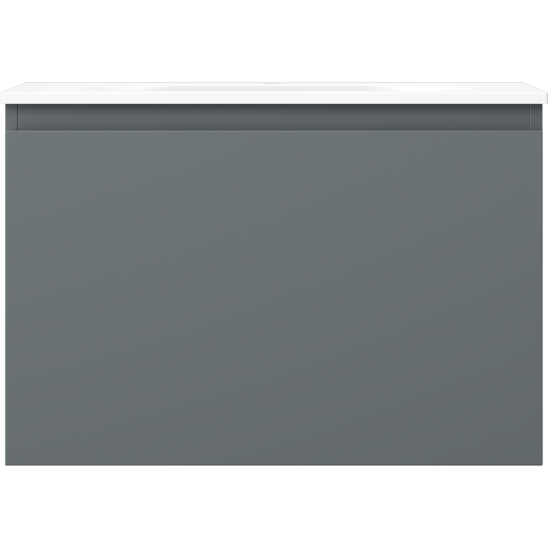 Mexen Orio koupelnová skříňka 70 cm s umyvadlem Vela, 1 zásuvka, grafit mat/bílá mat - 91A10-07047-1-BF66-W23M01