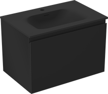 Mexen Orio koupelnová skříňka 70 cm s umyvadlem Vela, 1 zásuvka, černá matná - 91A10-07047-1-BF71-W23M71
