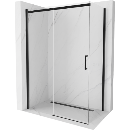 Mexen Omega posuvná sprchová kabina 130 x 70 cm, transparentní, černá - 825-130-070-70-00