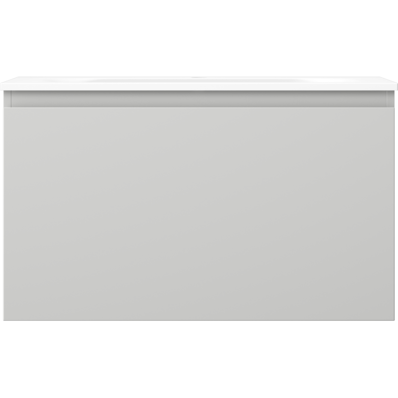 Mexen Orio koupelnová skříňka 80 cm s umyvadlem Vela, 1 zásuvka, šedá mat/bílá mat - 91A10-08047-1-BF62-W23M01