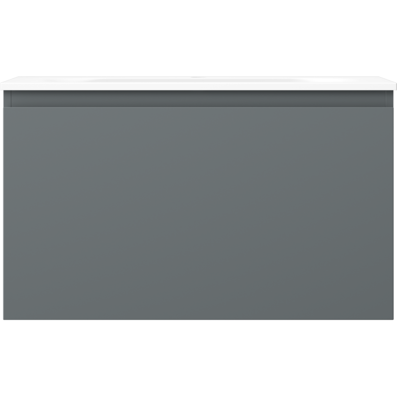 Mexen Orio koupelnová skříňka 80 cm s umyvadlem Vela, 1 zásuvka, grafit mat/bílá mat - 91A10-08047-1-BF66-W23M01